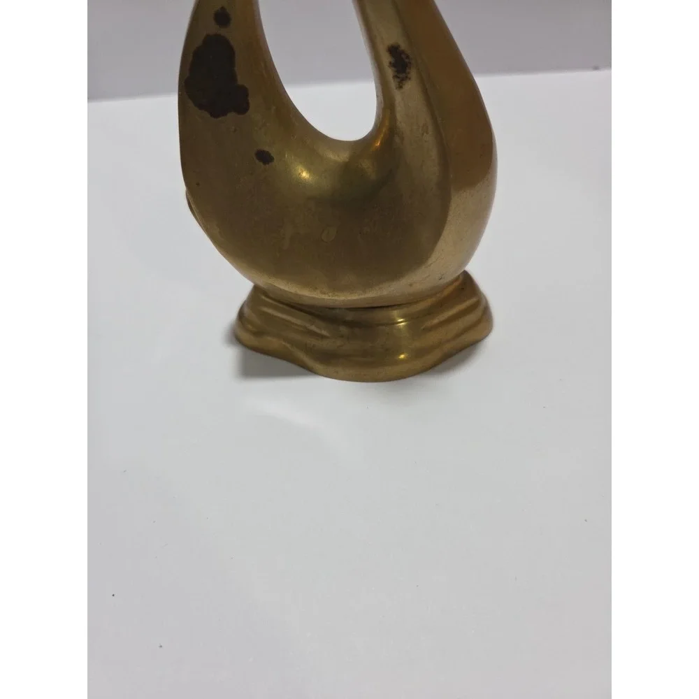 Vintage Brass Swan Figurine 9